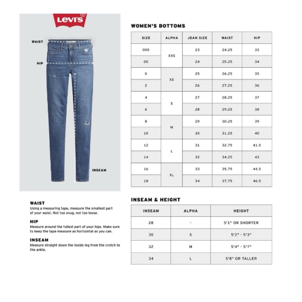 Women Levi’s 311 Skinny Shaping Denim - Picture 6 of 7